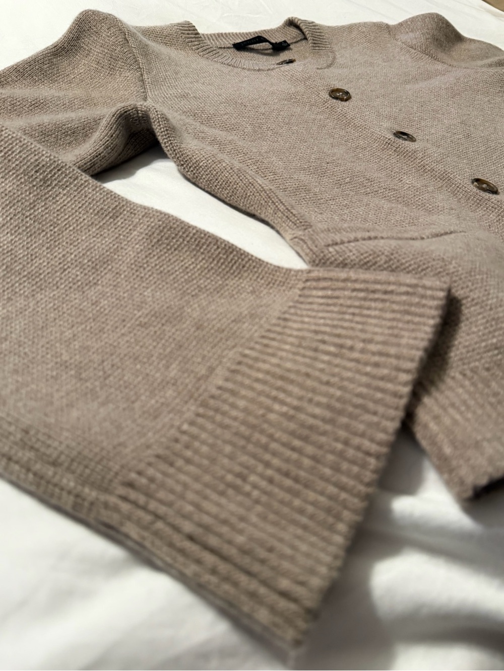 Jenni Kayne Taupe Classic Cooper Cardigan - Picture 8 of 15